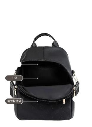 Женский кожаный рюкзак сумка городской davito синий