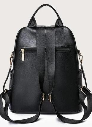 Женский кожаный рюкзак сумка городской davito синий