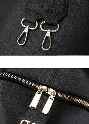 Женский кожаный рюкзак сумка городской davito синий