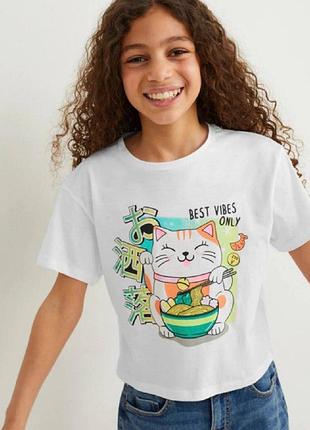 Коттоновая футболка с принтом