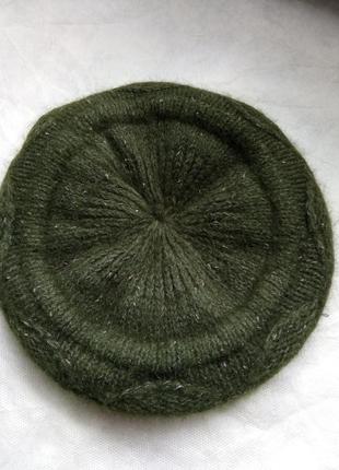 Теплый двусторонний берет двойной