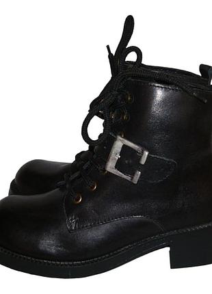 Сапоги кожаные женские black 36 р. 23 см черные