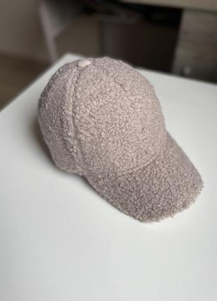 Кепка бейсболка барашек тедді букле тепла осінь зима