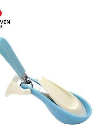 Кусачки для нігтів дітей та новонароджених зі збільшувальним склом блакитні