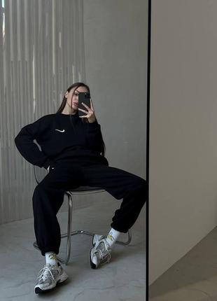 Жіночий двійка комплект  / nike жіночий стильний костюм двійка / трьохнитка на флісі / теплий спортивний костюм / обмін