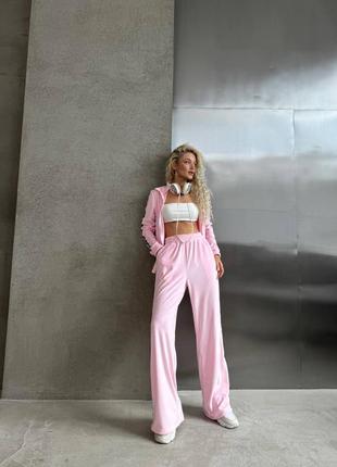 Спортивний костюм велюр штани кльош