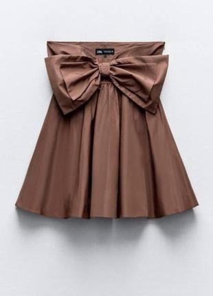 Шикарное платье из тафты размер м zara