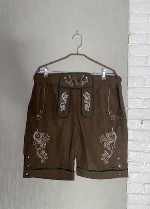 Винтажные баварские шорты в австрийском стиле с вышивкой amwern, xxxl