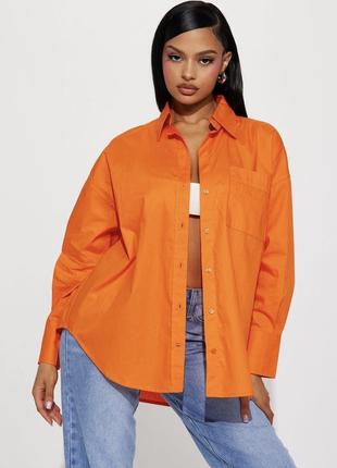 Яркая удлиненная рубашка оверсайз h&m