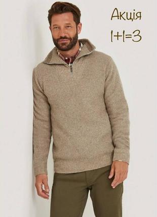 Шерстяной вязаный свитер свитшот lincoln stone джемпер next h&m