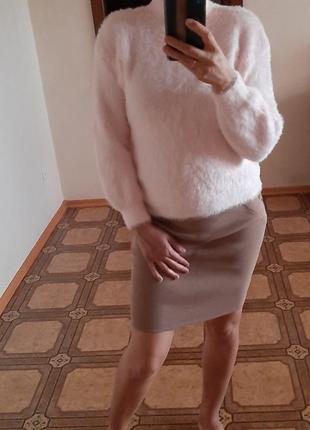 Светр жіночий рожевий травка 44 розмір м під горло