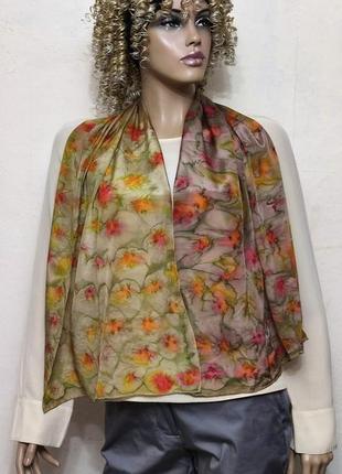 Шелковый шарф батик ручная  роспись /10703/