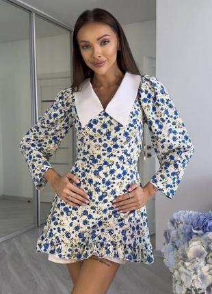 Платье комбинезон цветочный принт3 фото