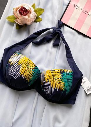 Купальник із чашкою на зав'язках яскравий з биркою 38dd 80dd