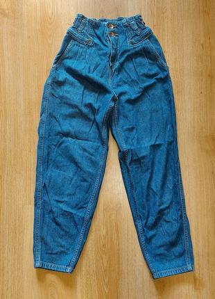 Джинсы женские zara баллоны синие