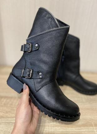 Кожаные сапожки 37, байка