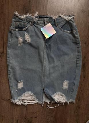 Джинсовая юбка missguided m размер