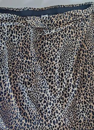 Юбка h&m divided леопард
