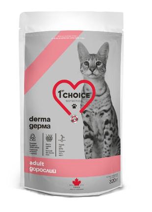 1st choice adult derma фест чойс дерма сухой диетический корм для котов