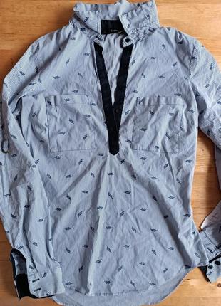 Модная рубашка от zara р. s.6 фото
