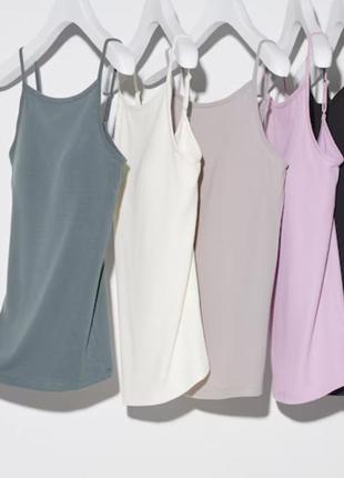 Майка топ с бра uniqlo