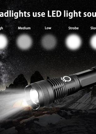 Тактический фонарь police bl-x71-p50 | тактические фонари для охоты | сверхмощный фонарик
