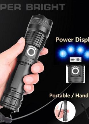 Тактический фонарь police bl-x71-p50 | тактические фонари для охоты | сверхмощный фонарик