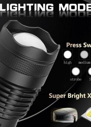 Тактический фонарь police bl-x71-p50 | тактические фонари для охоты | сверхмощный фонарик