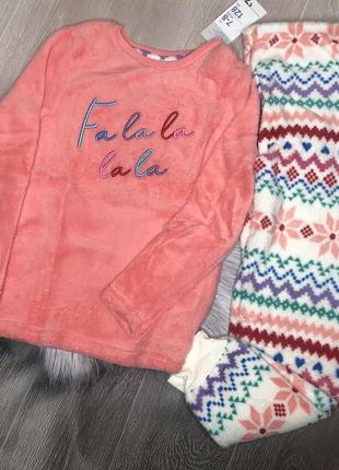 Махрова пижама, домашний теплый костюм primark р. 128, 134, 140, 146