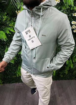 Новинка чоловіча куртка-вітровка hugo boss преміум якості