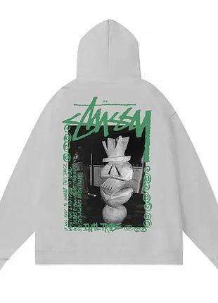 Худи серый loys stussy landin xs