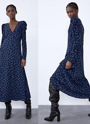Шикарна сукня в горох zara