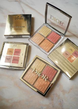 Палетка хайлайтерів для обличчя dior backstage glow face palette 004 rose gold