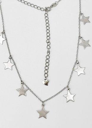 Срібне кольє родоване, розмір 28 см x 0,1 см, вага: 5.0 г