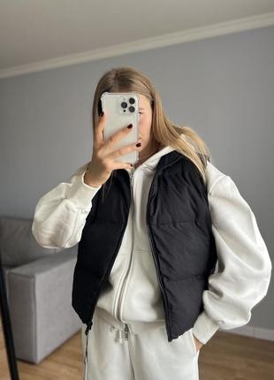 Жилетка жилет  zara чорна xs, m 34 38