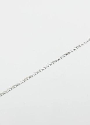 Срібний браслет, плетіння коса, розмір 19 см x 0,3 см, вага: 2.5 г
