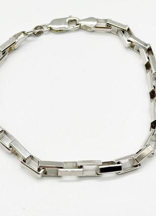 Серебряный браслет, плетение венеция длинная, размер 20 см x 0,4 см, вес: 12.3 г