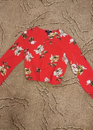 Блуза цветы, блузка яркая