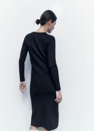 Теплое, приятное к телу платье на пуговицах от zara, размер s*5 фото