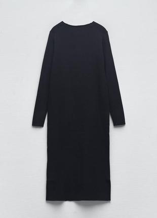Теплое, приятное к телу платье на пуговицах от zara, размер s*8 фото