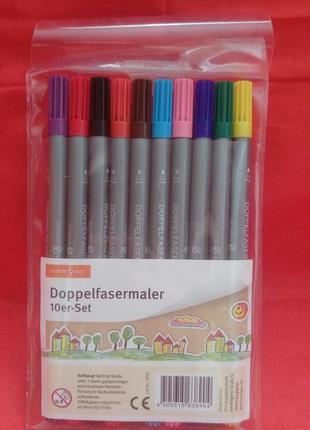 Фломастеры двухсторонние.  doppelfasermaler.   германия. 2