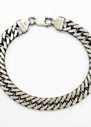 Серебряный браслет, размер 22 см x 1,0 см, вес: 41.0 г