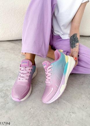 Жіночі кросівки текстиль рожевий з бірюзовим9 фото