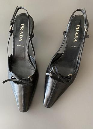 Prada 🖤🔥 мюлі слінгбеки kitten heel