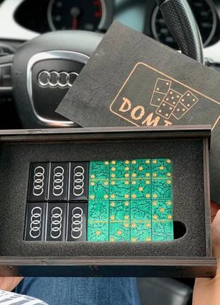 Домино из эпоксидной смолы с логотипом авто: стильный подарок для автолюбителя, арт. 400126
