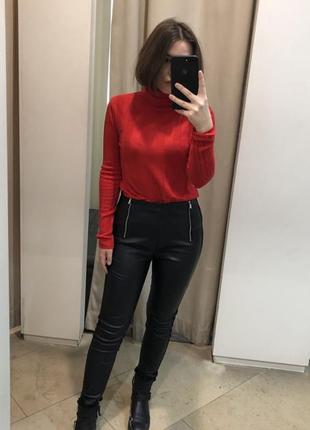 Шкіряні штани/лосини zara