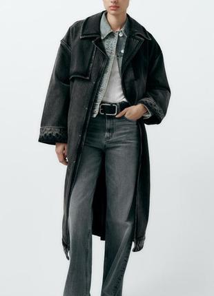 Джинсы zara wide leg с высокой посадкой