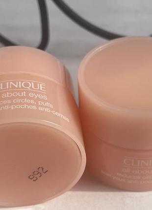 Оригінал. clinique all about eyes™ крем для шкіри навколо очей проти набряків та темних кіл 5 мл