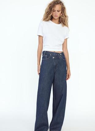 Джинсы женские асимметричная талия zara new