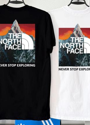 Футболка the north face white box / black box
